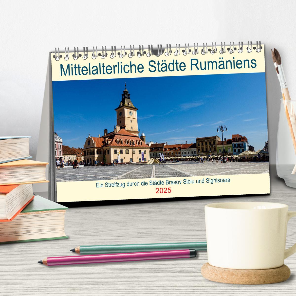 Bild: 9783383986611 | Mittelalterliche Städte Rumäniens (Tischkalender 2025 DIN A5 quer),...