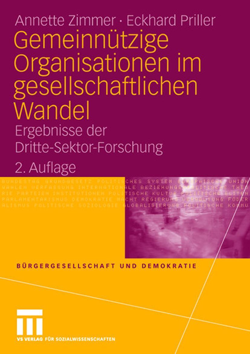 Cover: 9783531156927 | Gemeinnützige Organisationen im gesellschaftlichen Wandel | Buch