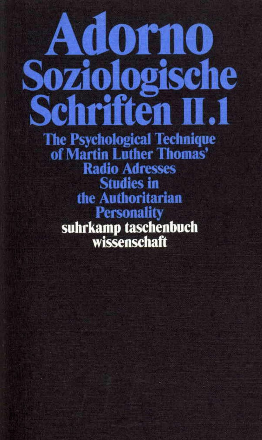 Cover: 9783518293096 | Soziologische Schriften 2 | Theodor W. Adorno | Taschenbuch | 924 S.