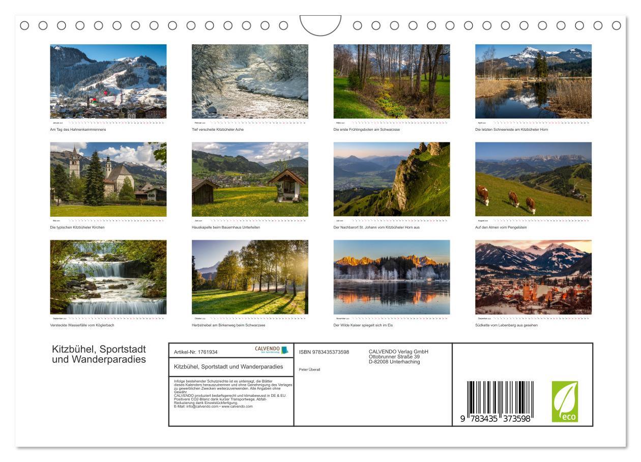 Bild: 9783435373598 | Kitzbühel, Sportstadt und Wanderparadies (Wandkalender 2025 DIN A4...