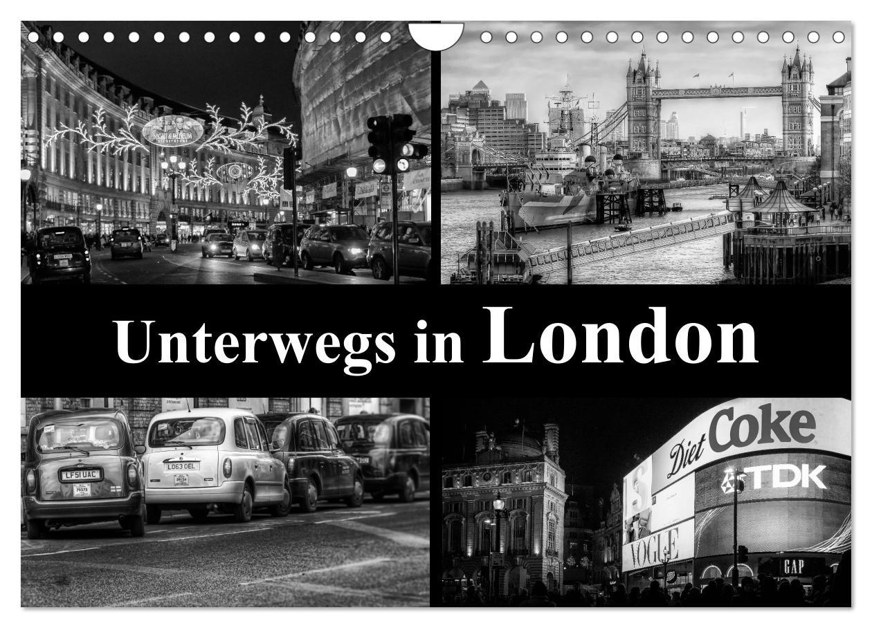 Cover: 9783435557080 | Unterwegs in London (Wandkalender 2025 DIN A4 quer), CALVENDO...