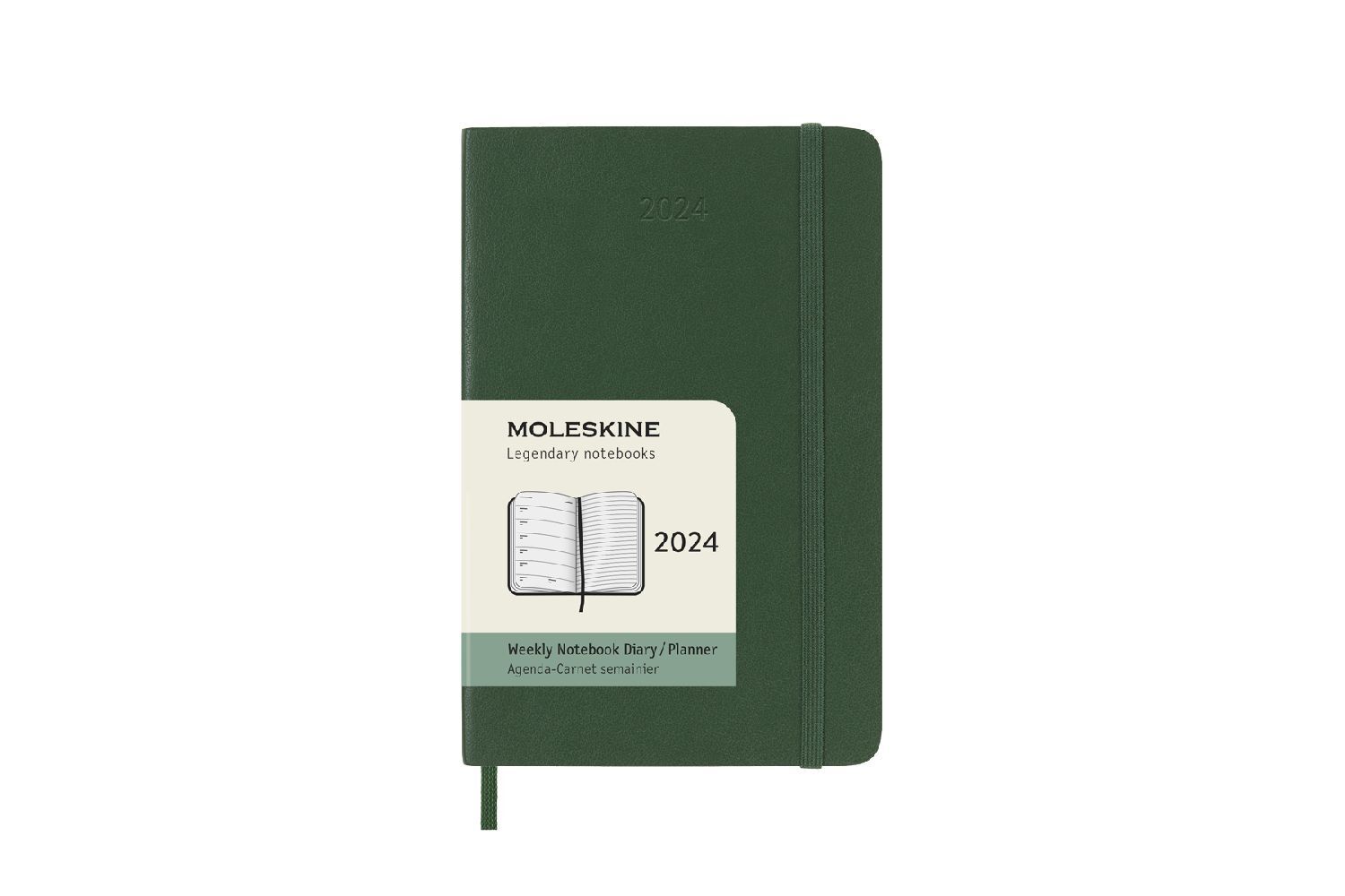 Bild: 8056598857092 | Moleskine 12 Monate Wochen Notizkalender 2024, Pocket/A6, Myrtengrün