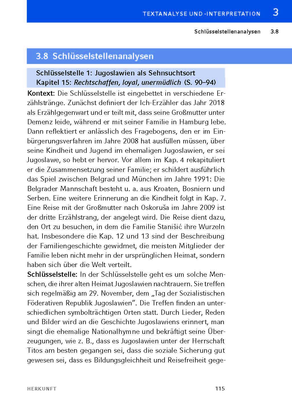 Bild: 9783804420656 | Herkunft - Textanalyse und Interpretation | Sasa Stanisic | Buch