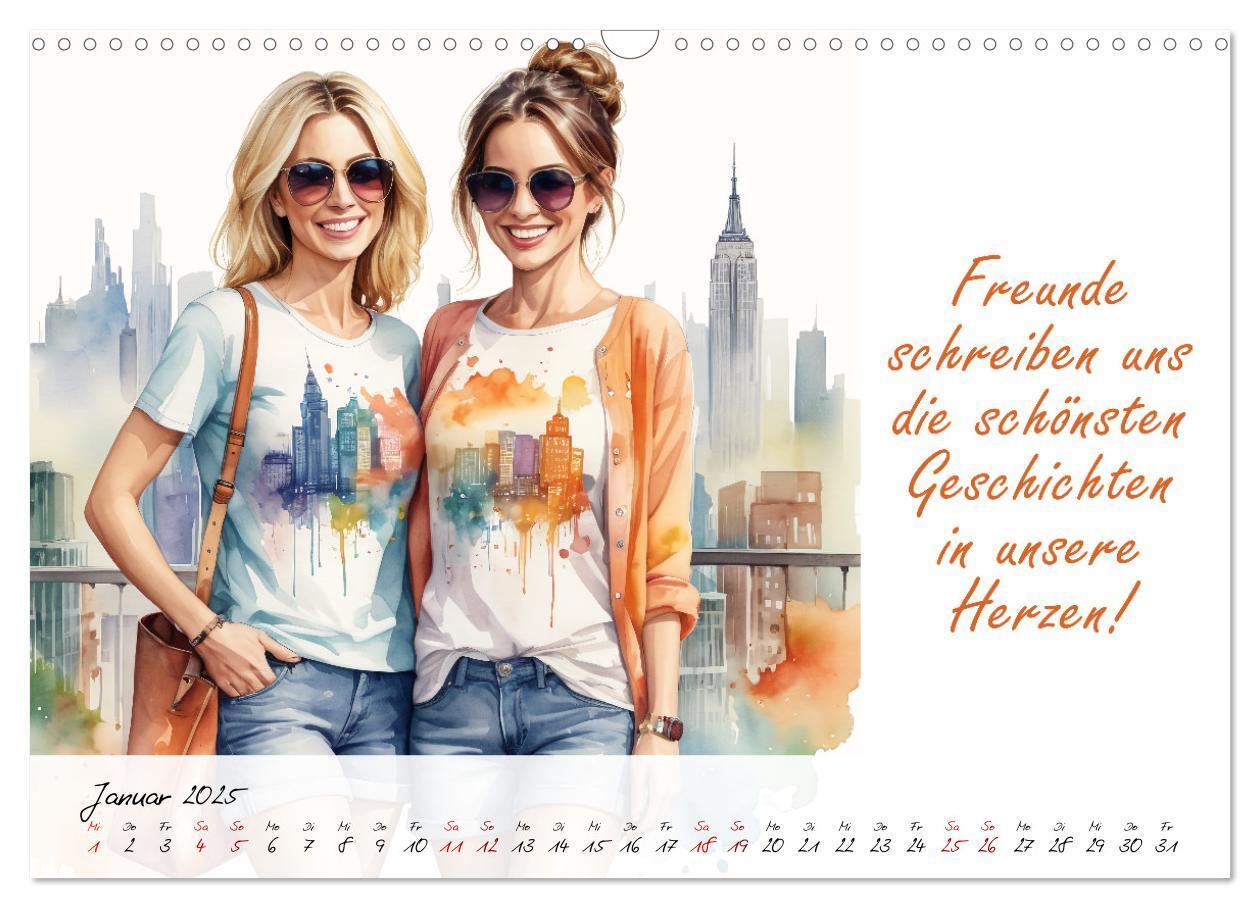 Bild: 9783383775536 | Beste Freundinnen (Wandkalender 2025 DIN A3 quer), CALVENDO...