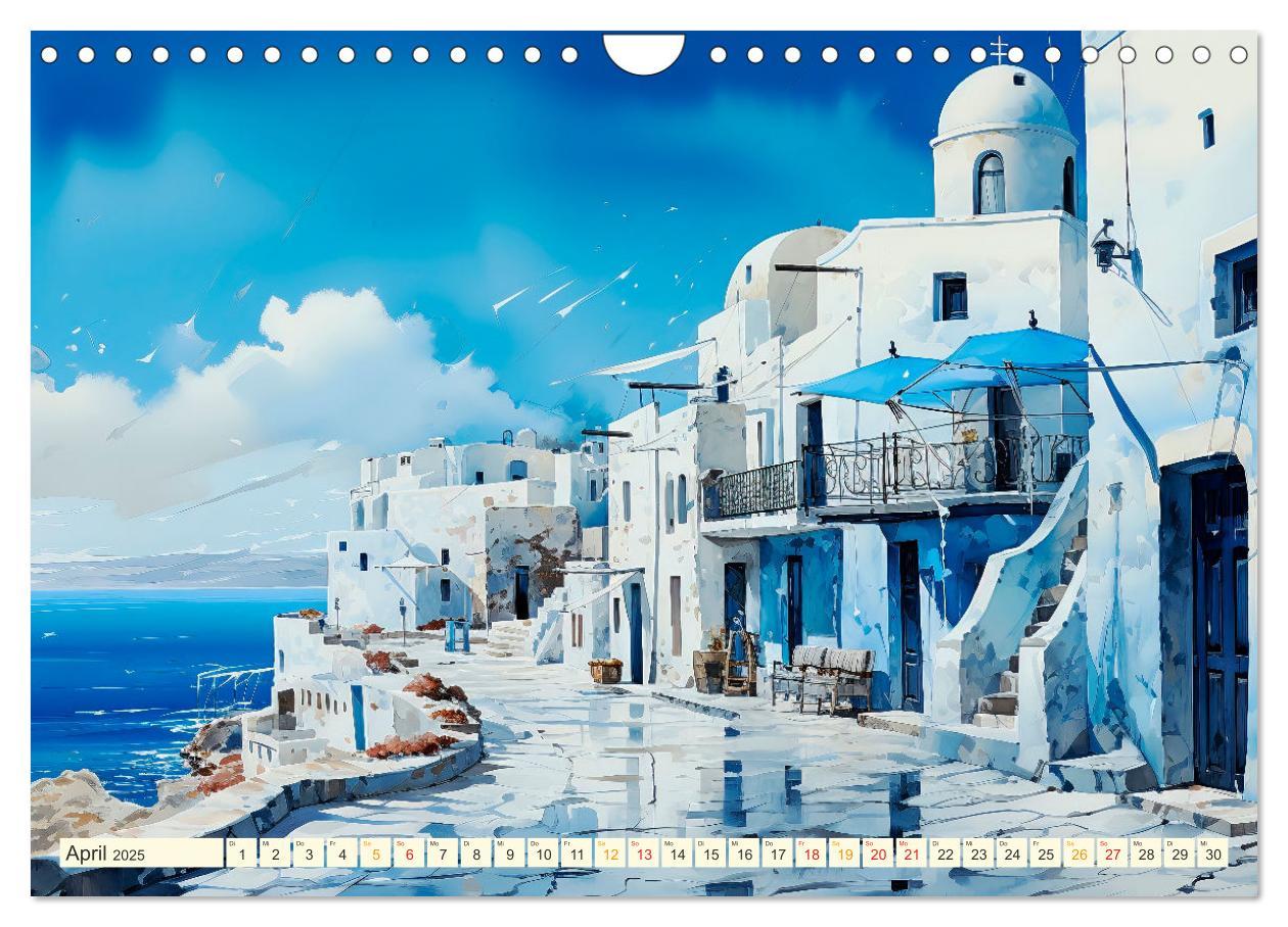 Bild: 9783383846595 | Santorini Inselträume (Wandkalender 2025 DIN A4 quer), CALVENDO...