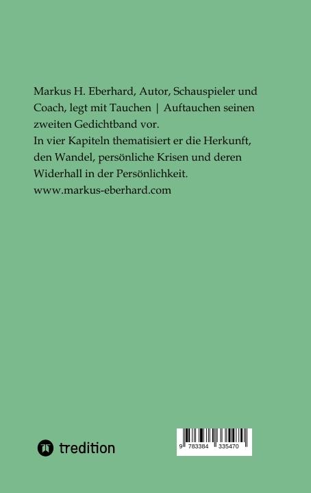 Rückseite: 9783384335470 | Tauchen I Auftauchen | Gedichte | Markus H. Eberhard | Taschenbuch