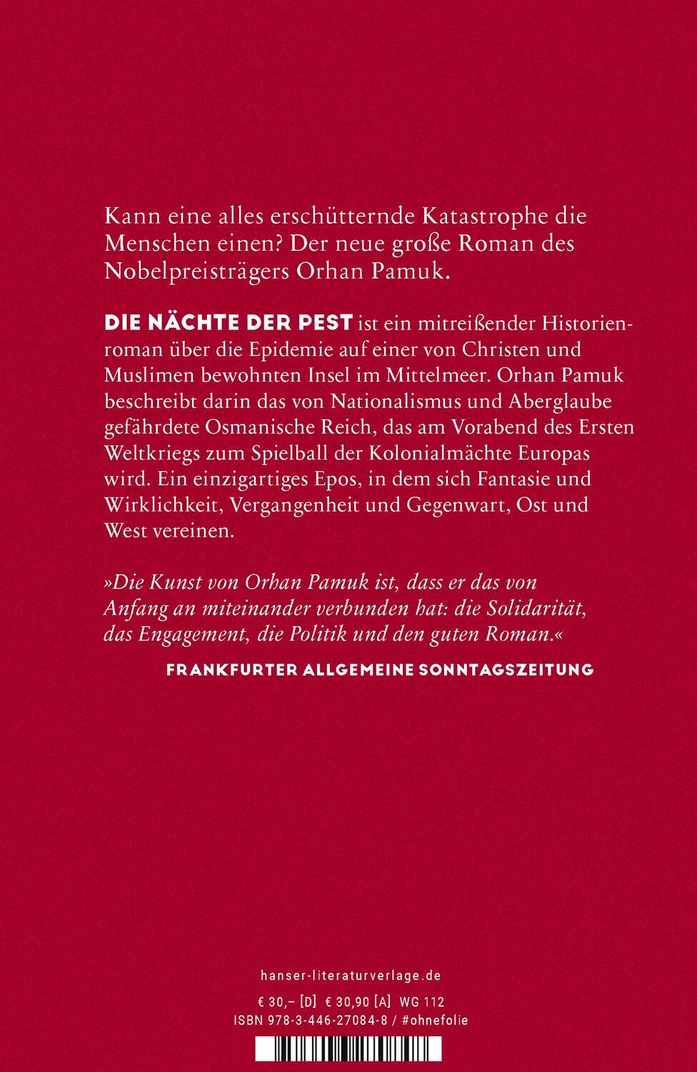 Bild: 9783446270848 | Die Nächte der Pest | Roman | Orhan Pamuk | Buch | Mit Lesebändchen