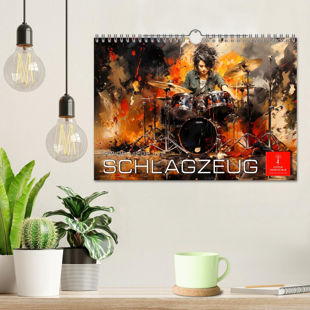 Bild: 9783383843921 | Schlagzeug ewige Liebe live (Wandkalender 2025 DIN A4 quer),...