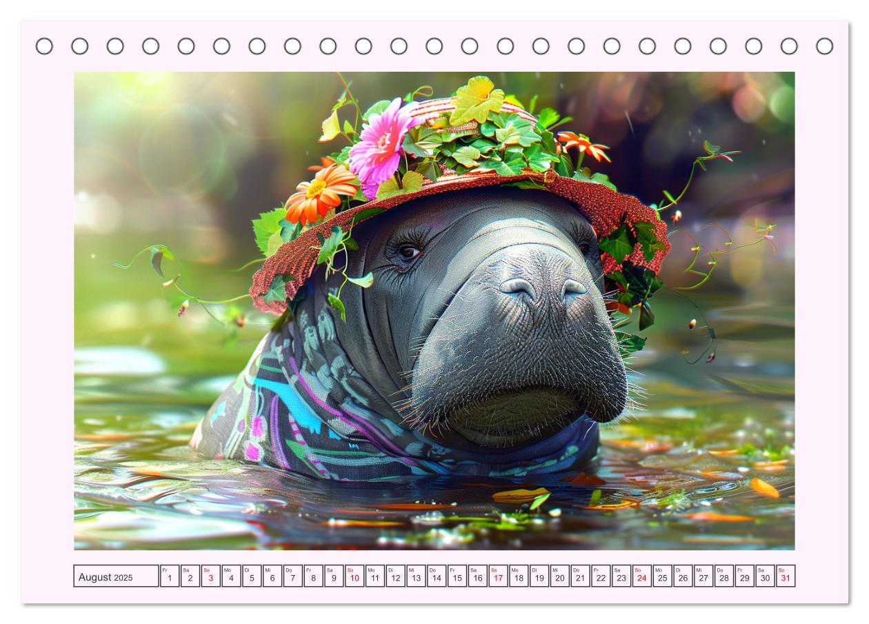 Bild: 9783435470099 | Modische Manatees. Charmante Seekühe mit Stil (Tischkalender 2025...