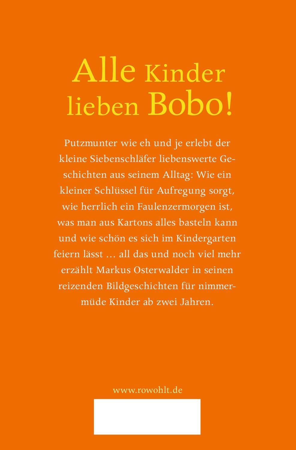 Rückseite: 9783733507992 | Bobo Siebenschläfer wird nicht müde | Bildgeschichten für ganz Kleine