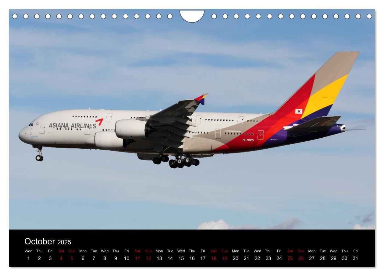 Bild: 9781325946662 | A380 SuperJumbo (Wall Calendar 2025 DIN A4 landscape), CALVENDO 12...