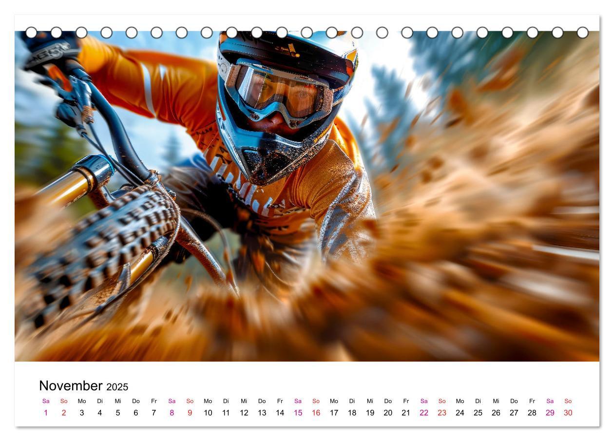 Bild: 9783457149898 | Mountainbike Erlebnisse (Tischkalender 2025 DIN A5 quer), CALVENDO...