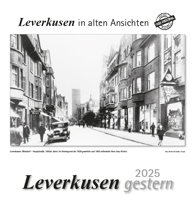 Cover: 9783961666157 | Leverkusen gestern 2025 | Leverkusen in alten Ansichten | Kalender