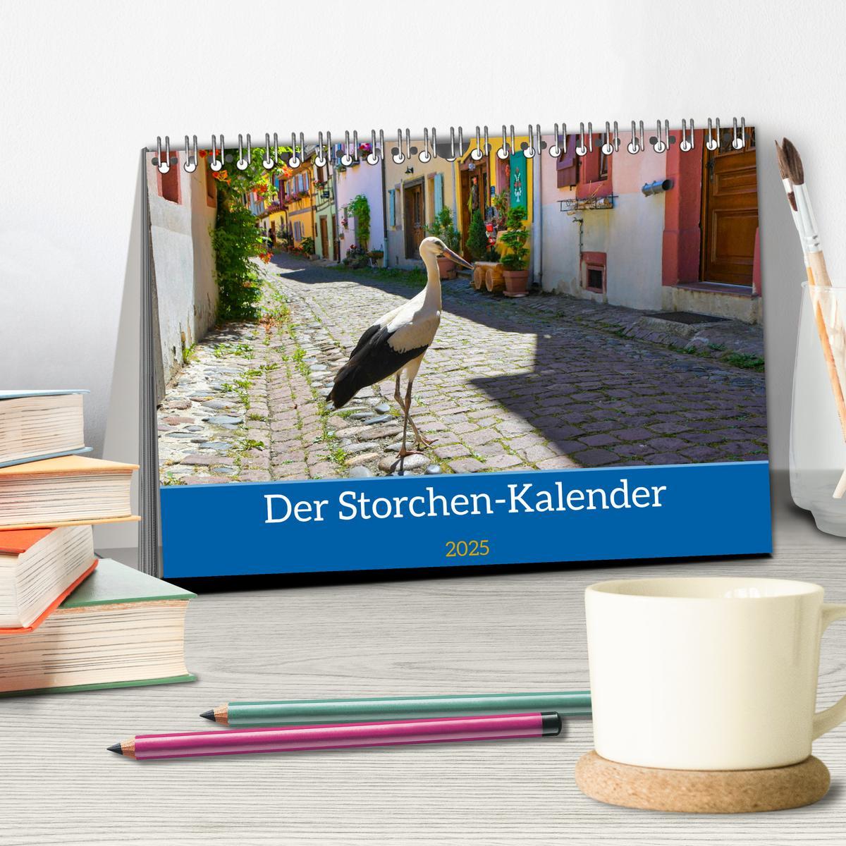 Bild: 9783435019038 | Der Storchenkalender (Tischkalender 2025 DIN A5 quer), CALVENDO...