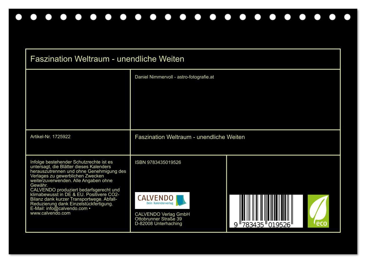 Bild: 9783435019526 | Faszination Weltraum - unendliche Weiten (Tischkalender 2025 DIN A5...