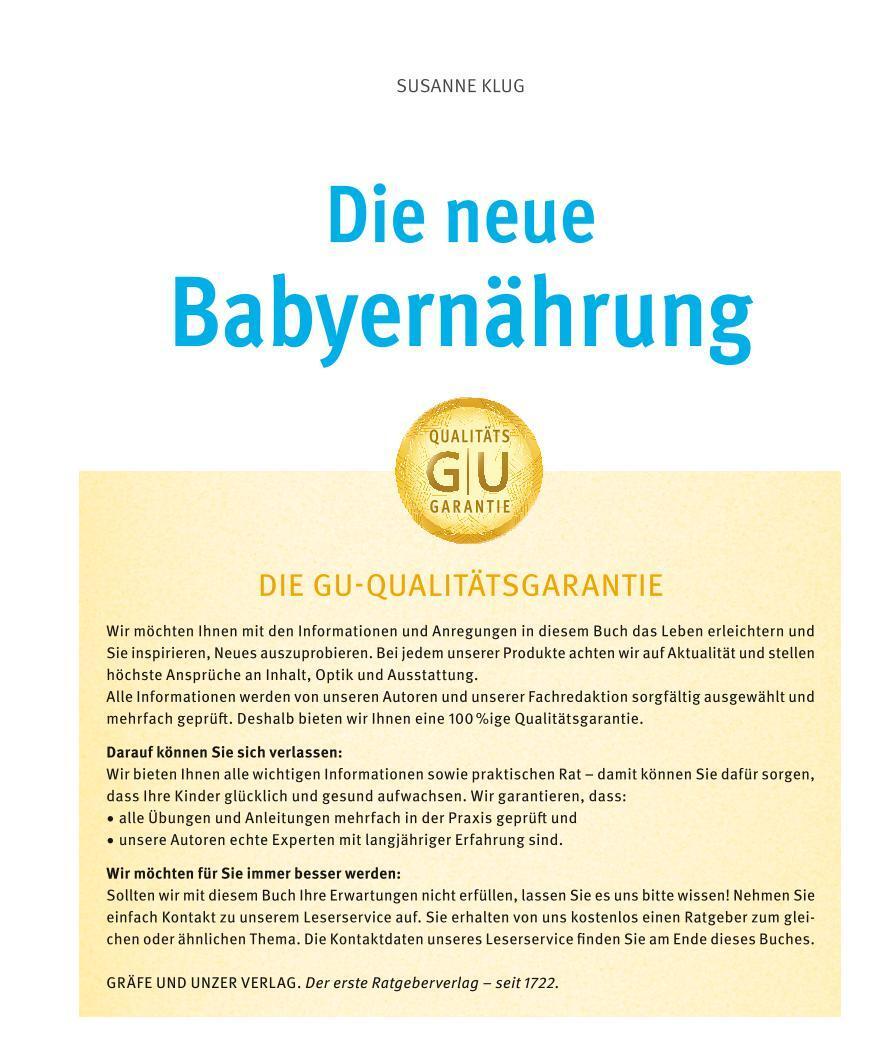 Bild: 9783833833182 | Die neue Babyernährung | Breie und Fingerfood für die Kleinsten | Klug