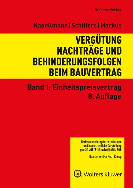 Cover: 9783804154384 | Vergütung, Nachträge und Behinderungsfolgen beim Bauvertrag | Buch