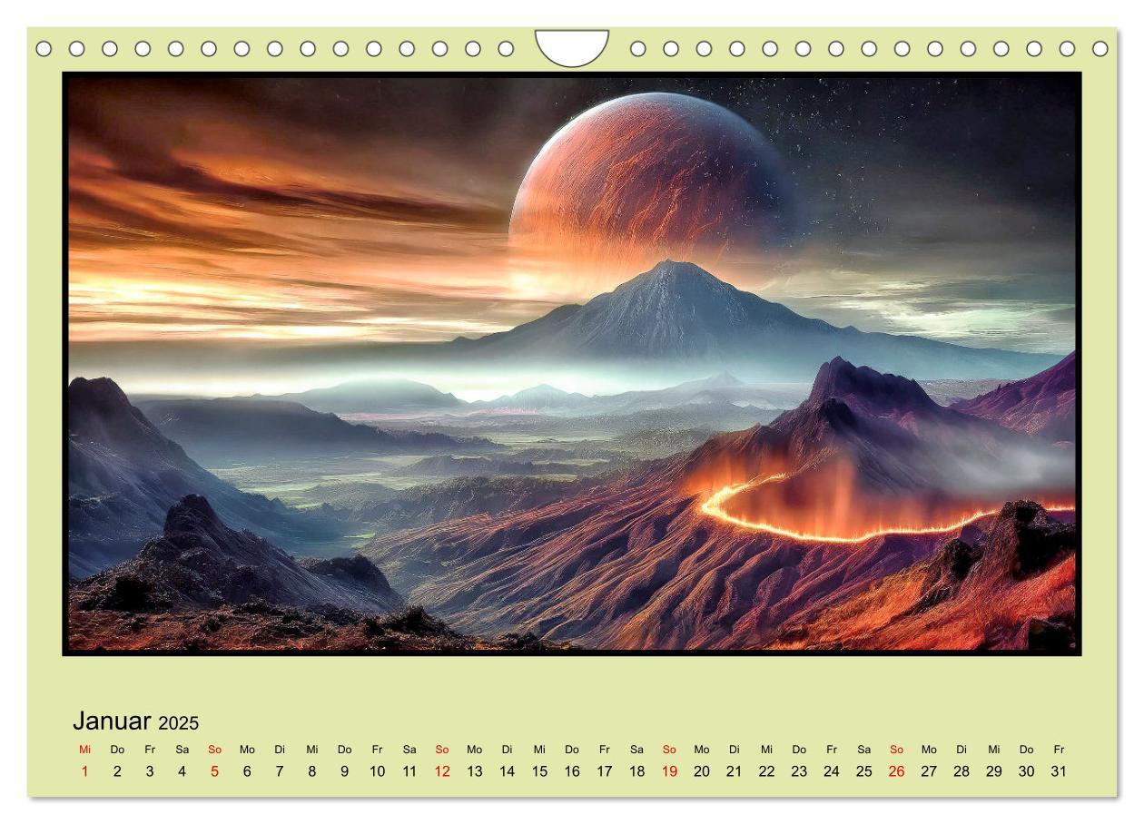 Bild: 9783435639823 | Der Zauber fremder Welten (Wandkalender 2025 DIN A4 quer), CALVENDO...