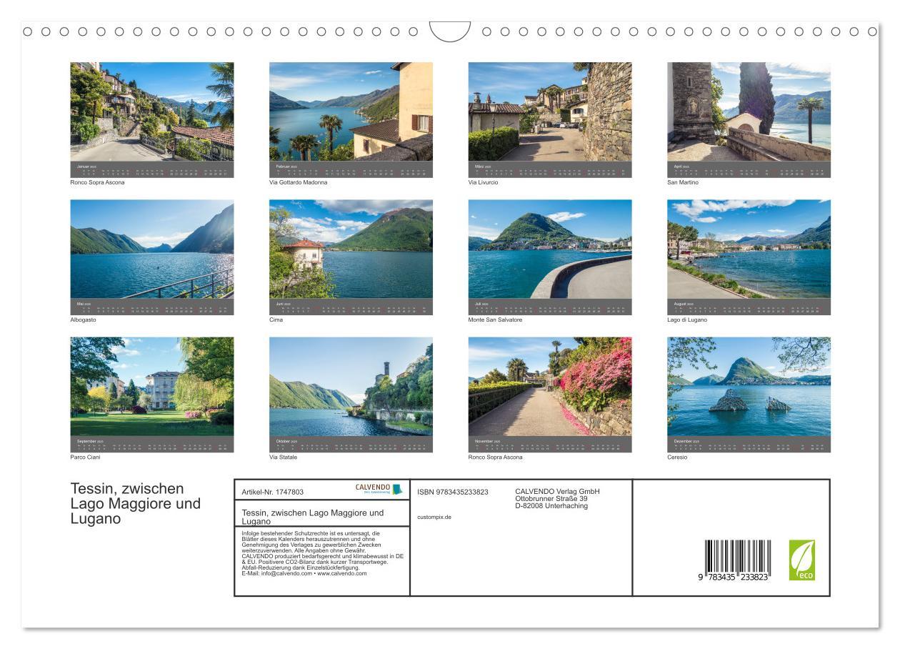 Bild: 9783435233823 | Tessin, zwischen Lago Maggiore und Lugano (Wandkalender 2025 DIN A3...