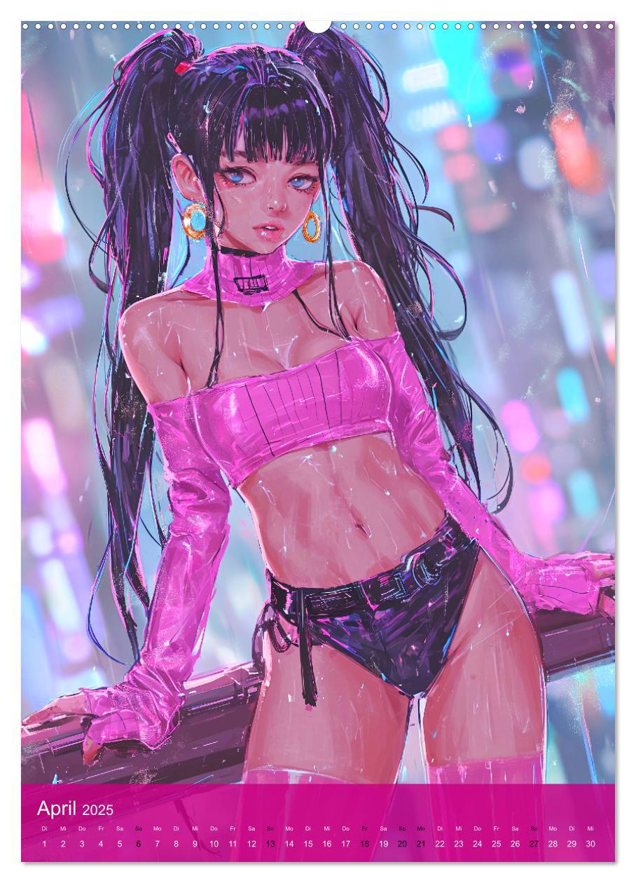 Bild: 9783383812880 | Manga-Comics. Cyberpunk Anime. Science Fiction Girls (Wandkalender...