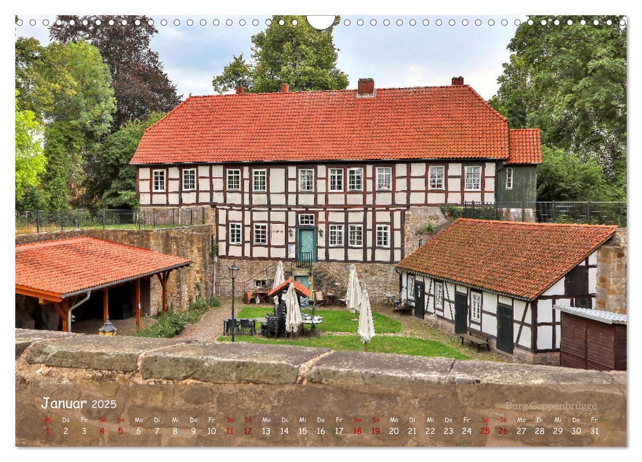 Bild: 9783383906572 | Burgen, Schlösser, Herrenhäuser im Weserbergland (Wandkalender 2025...