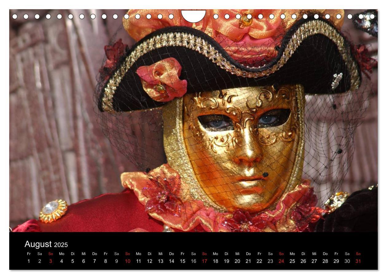 Bild: 9783435706921 | Maskenzauber in Venedig 2025 (Wandkalender 2025 DIN A4 quer),...