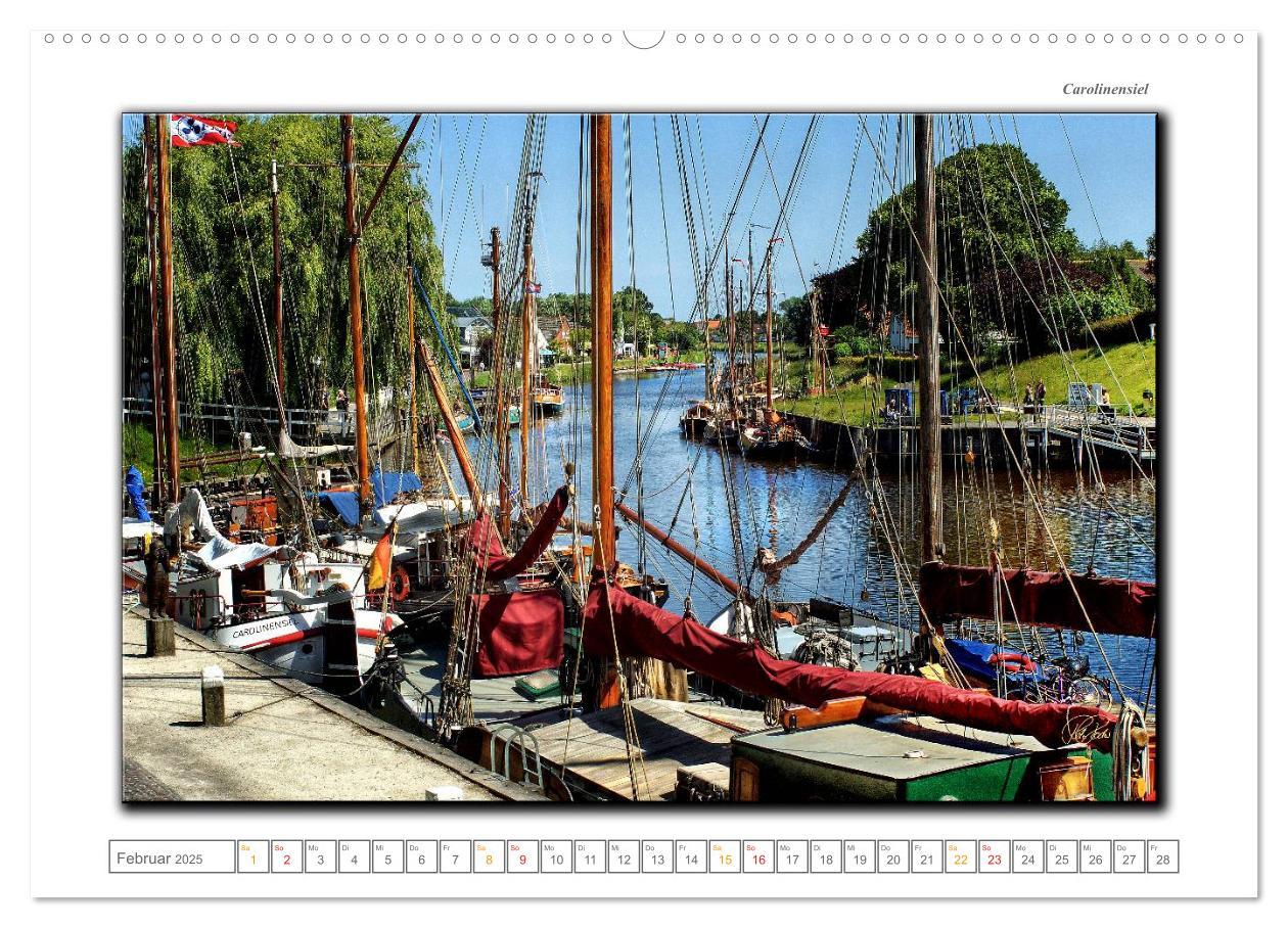 Bild: 9783435703937 | Ostfriesland - die bezaubernden alten Häfen (Wandkalender 2025 DIN...