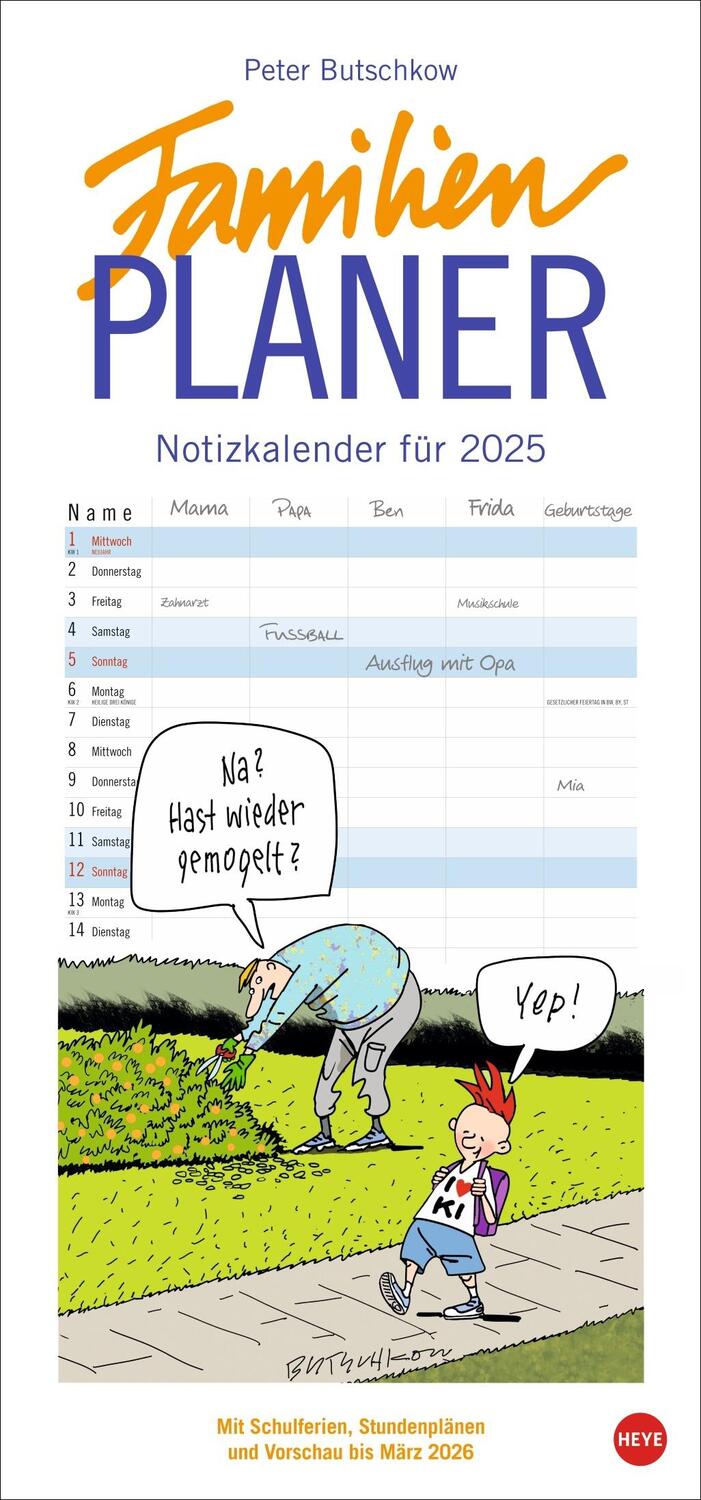 Cover: 9783756405855 | Peter Butschkow: Familienplaner 2025 | Peter Butschkow | Kalender