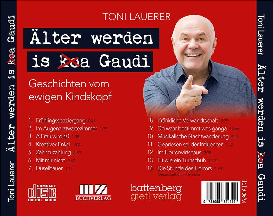 Rückseite: 9783955874315 | Älter werden is (ko)a Gaudi | Geschichten vom ewigen Kindskopf | CD