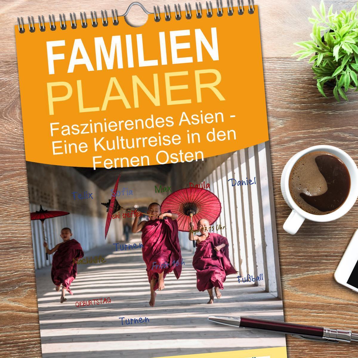 Bild: 9783457102145 | Familienplaner 2025 - Faszinierendes Asien - Eine Kulturreise in...