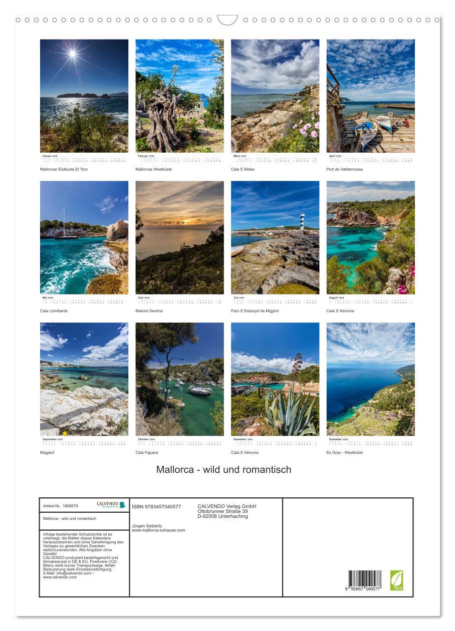 Bild: 9783457040577 | Mallorca - wild und romantisch (Wandkalender 2025 DIN A2 hoch),...