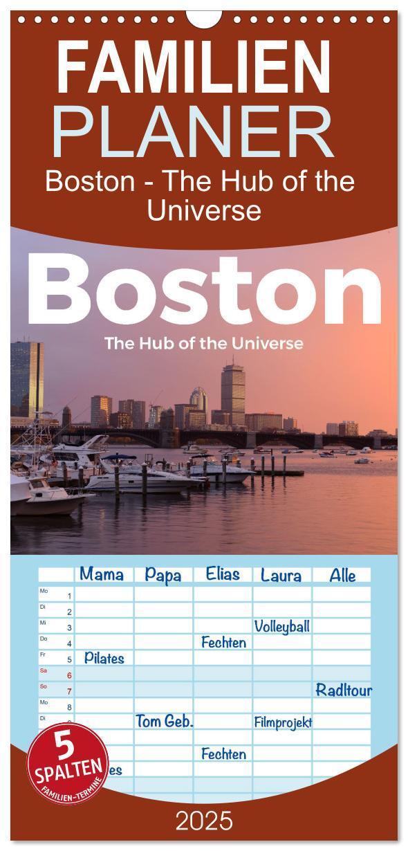 Cover: 9783457103760 | Familienplaner 2025 - Boston - The Hub of the Universe mit 5...