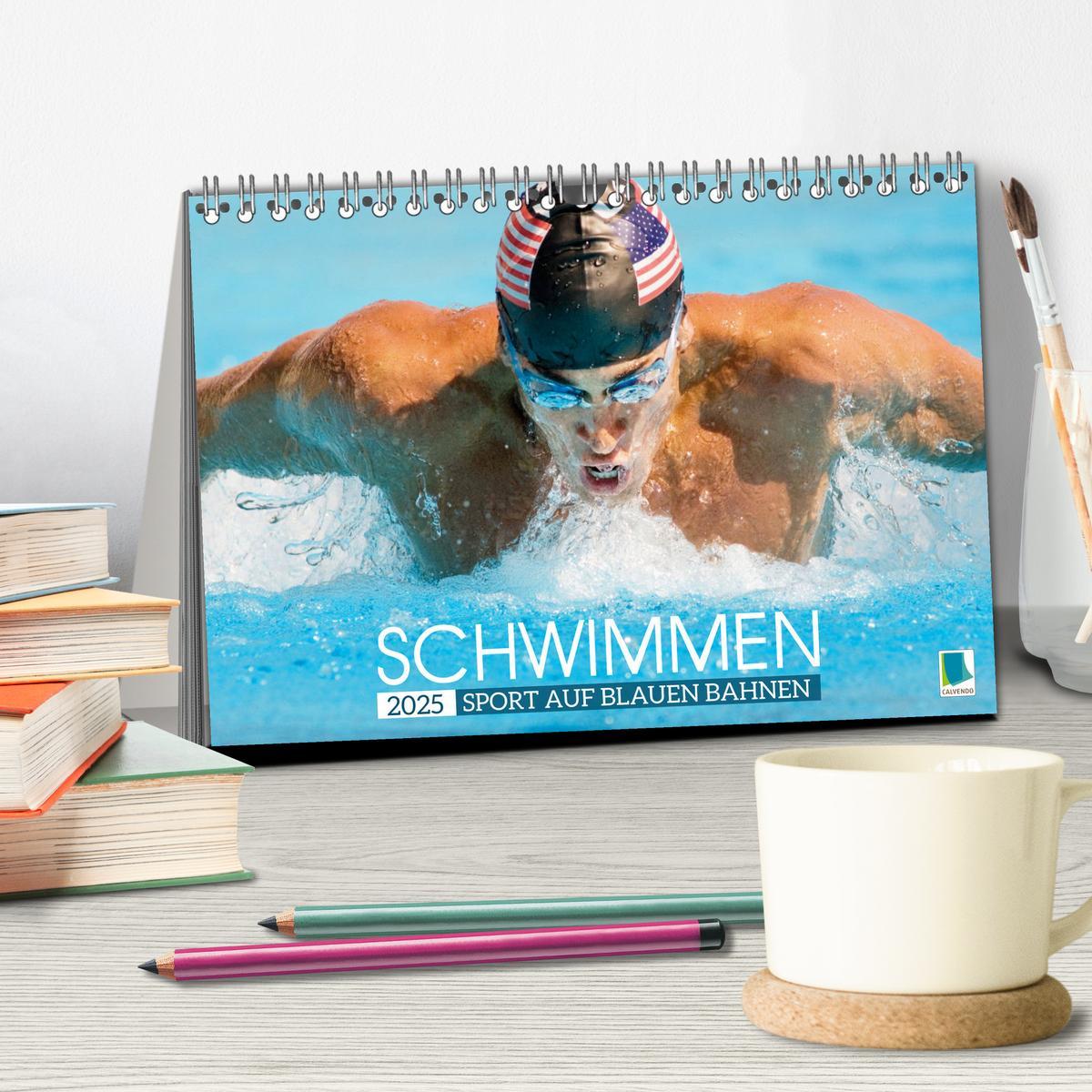 Bild: 9783383885853 | Schwimmen: Sport auf blauen Bahnen (Tischkalender 2025 DIN A5...