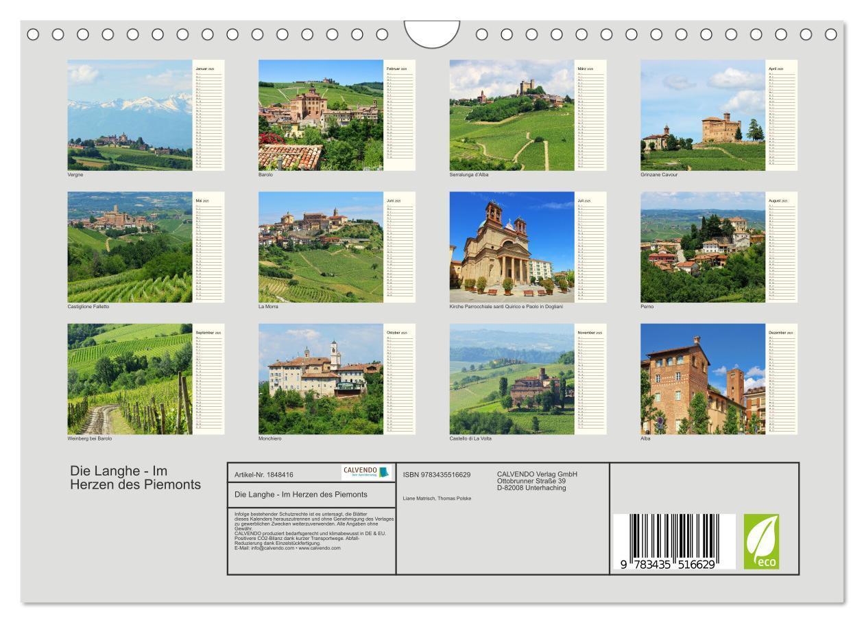 Bild: 9783435516629 | Die Langhe - Im Herzen des Piemonts (Wandkalender 2025 DIN A4...