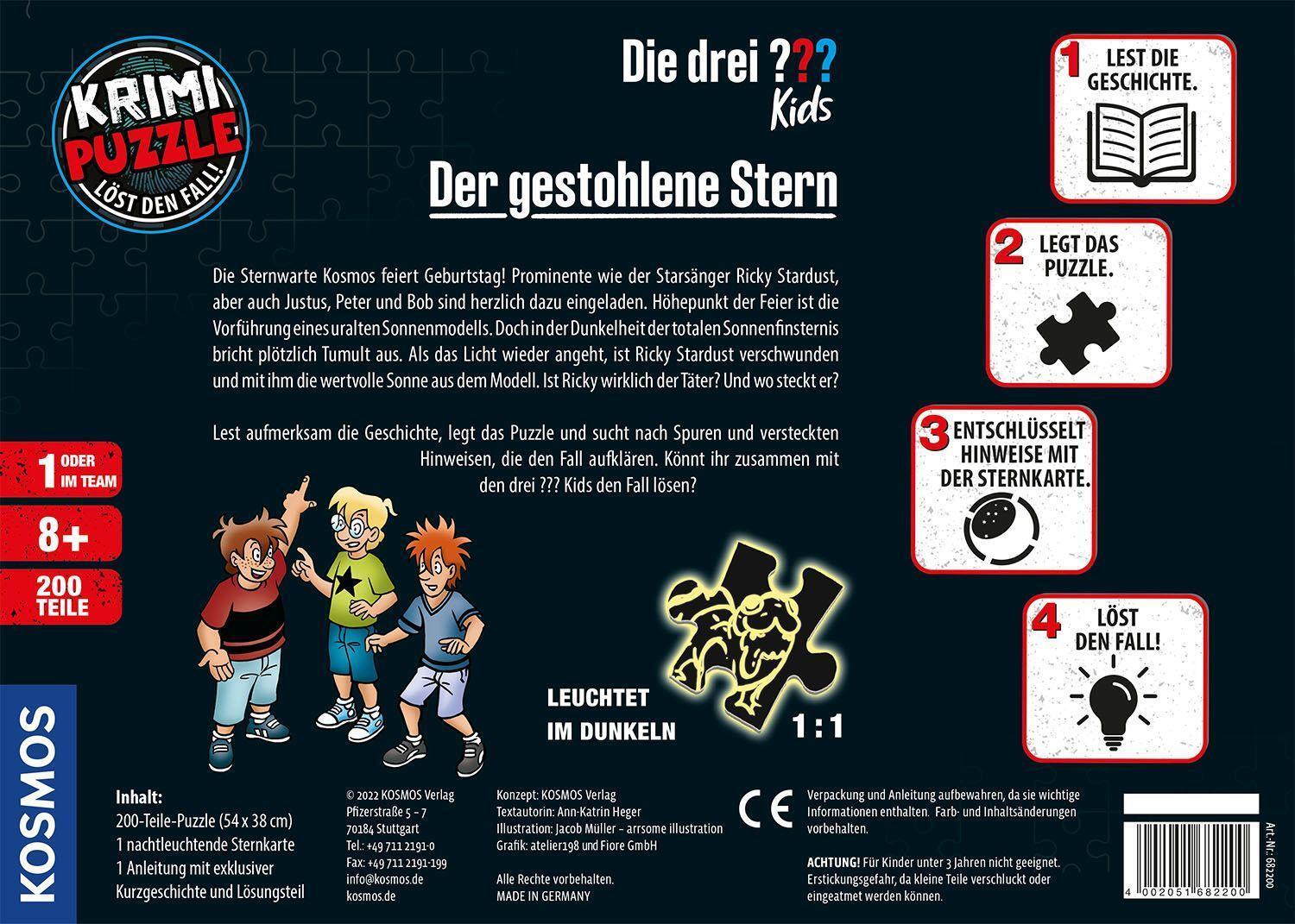 Bild: 4002051682200 | Krimi-Puzzle: Die drei ??? Kids - Der gestohlene Stern (drei...