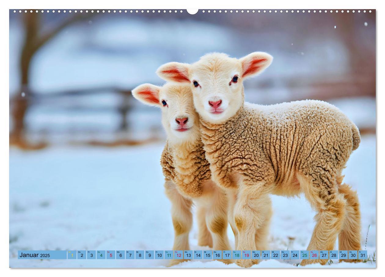 Bild: 9783435516650 | Tierkinder auf dem Land (Wandkalender 2025 DIN A2 quer), CALVENDO...