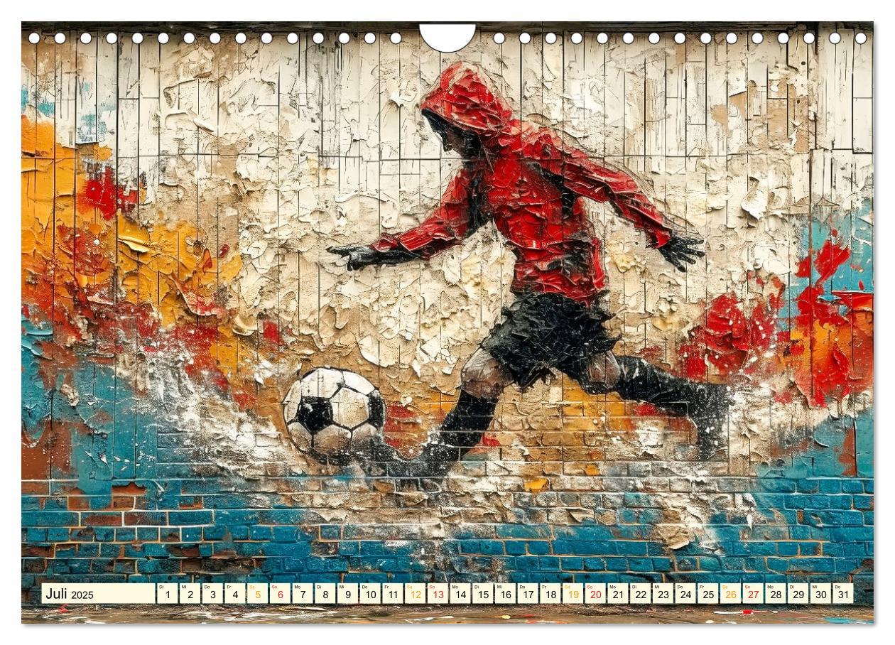 Bild: 9783383801150 | Fußball Graffiti - sportliche Kunst (Wandkalender 2025 DIN A4...