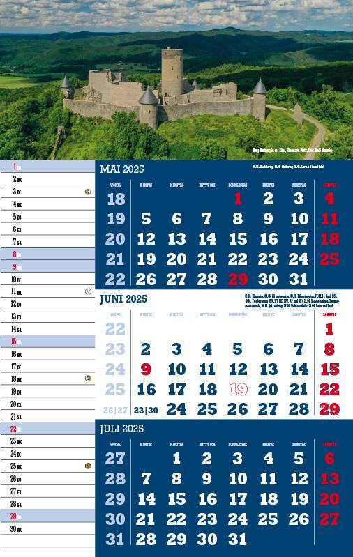 Bild: 9783957561381 | Drei-Monatskalender Deutschland 2025 | Jörg Neubert | Kalender | 2025