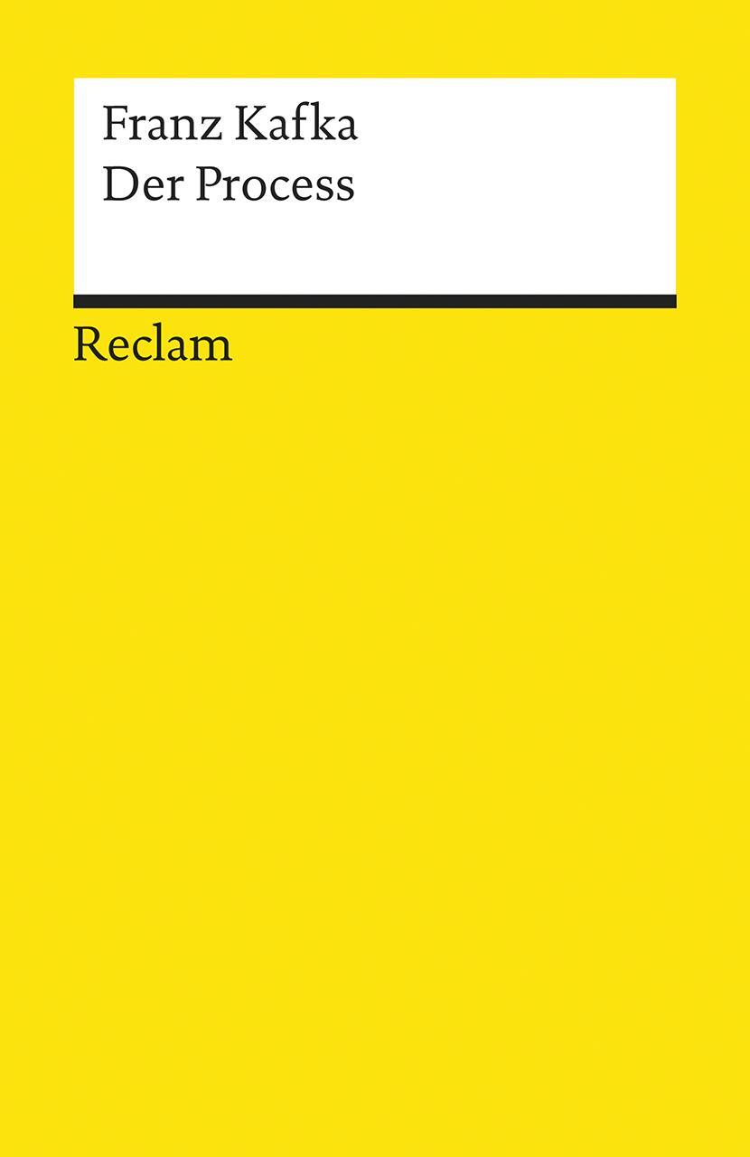 Cover: 9783150096765 | Der Proceß ( Prozeß) | Franz Kafka | Taschenbuch | Deutsch | 2001