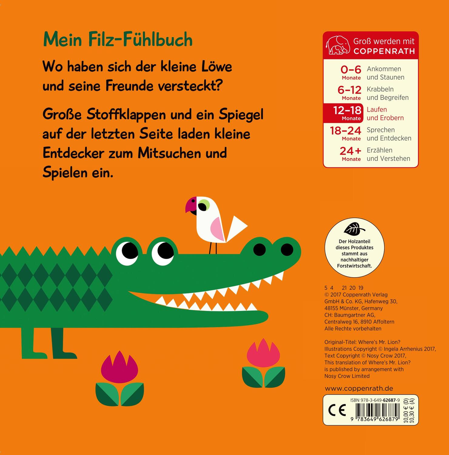 Rückseite: 9783649626879 | Mein Filz-Fühlbuch: Kuckuck, kleiner Löwe! | Ingela P. Arrhenius