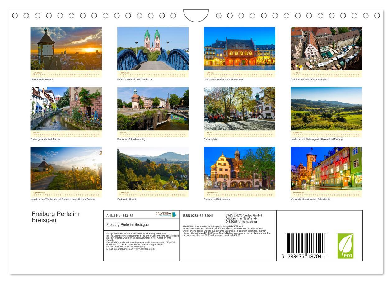 Bild: 9783435187041 | Freiburg Perle im Breisgau (Wandkalender 2025 DIN A4 quer),...