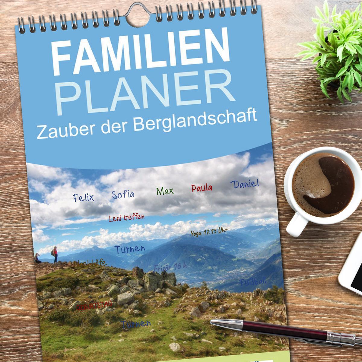 Bild: 9783457100103 | Familienplaner 2025 - Zauber der Berglandschaft mit 5 Spalten...