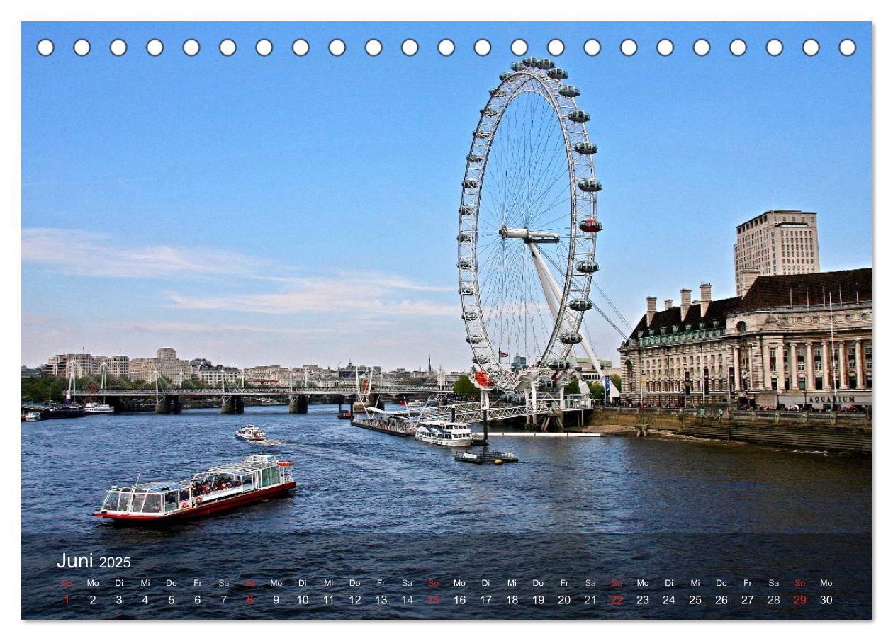 Bild: 9783435592395 | London (Tischkalender 2025 DIN A5 quer), CALVENDO Monatskalender