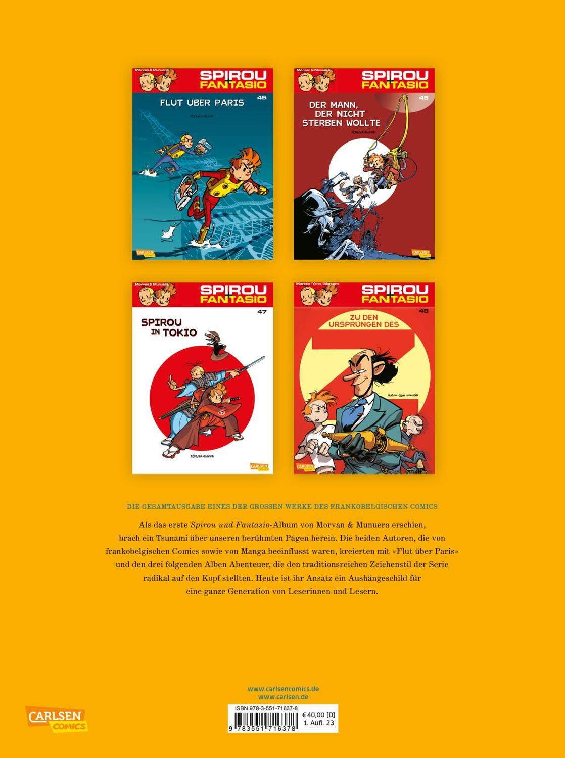 Rückseite: 9783551716378 | Spirou und Fantasio Gesamtausgabe 17: 2004-2008 | Jean David Morvan