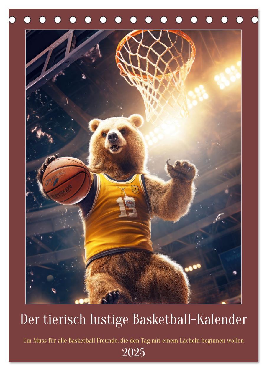 Cover: 9783457167663 | Der tierisch lustige Basketball-Kalender (Tischkalender 2025 DIN A5...