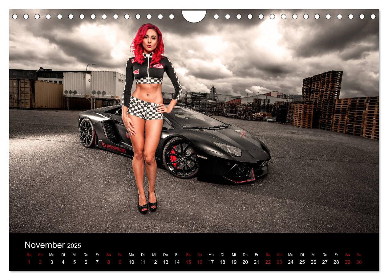 Bild: 9783435397143 | Cars and Girls (Wandkalender 2025 DIN A4 quer), CALVENDO...