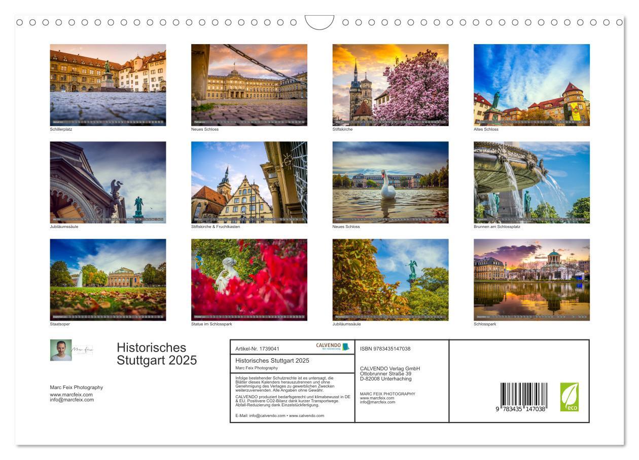 Bild: 9783435147038 | Historisches Stuttgart 2025 (Wandkalender 2025 DIN A3 quer),...