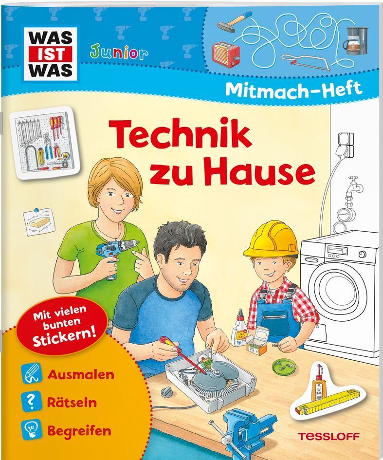 Cover: 9783788675691 | WAS IST WAS Junior Mitmach-Heft Technik zu Hause | Sabine Schuck