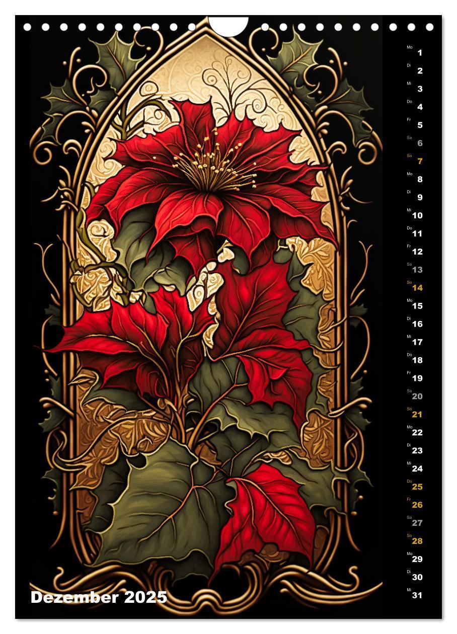 Bild: 9783435869435 | Jugendstil Blumen (Wandkalender 2025 DIN A4 hoch), CALVENDO...