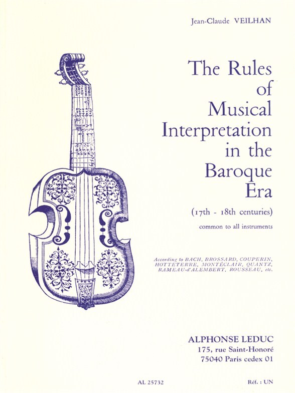 Cover: 9790046257322 | The Rules Of Musical Interpretation In Baroque Era | Veilhan | Buch